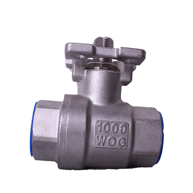 Two piece high platform ball valve